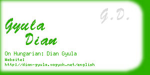 gyula dian business card